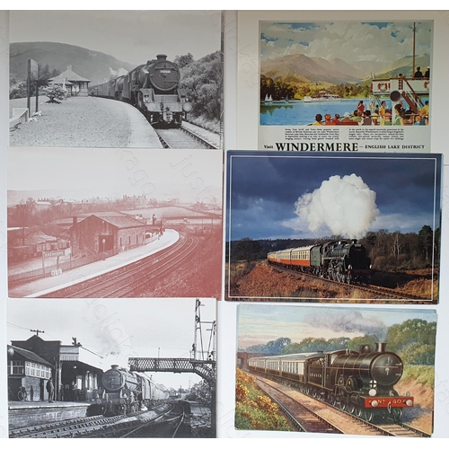 271 - Railway. Postcards. A large collection of approx. 800+ colour and black and white commercial postcar... 