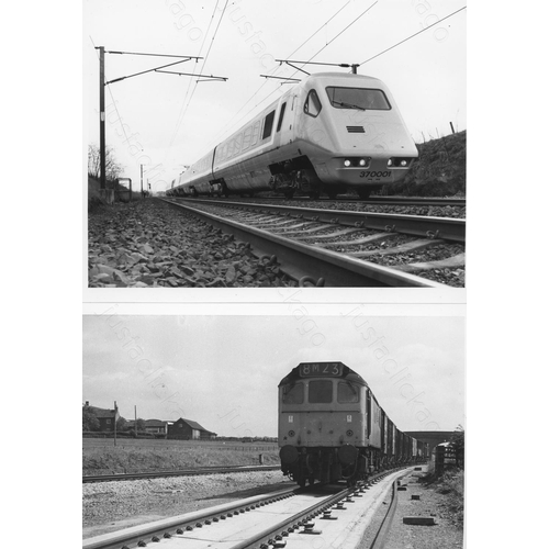 274 - Railway. Modern Traction. A small collection of 16 larger size black and white prints, plus 1 colour... 