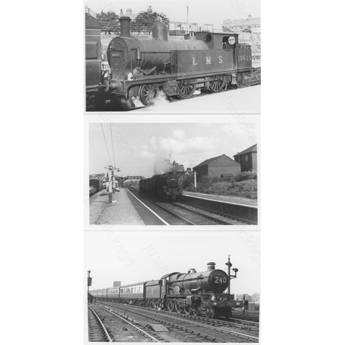 288 - Railway. B.R. Steam. A good collection of approx. 500, black and white, postcard size prints. The pr... 