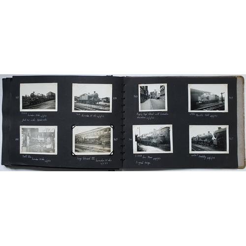 293 - Railway. B.R. Steam. Three photo albums containing approx. 600 black and white, mostly 3