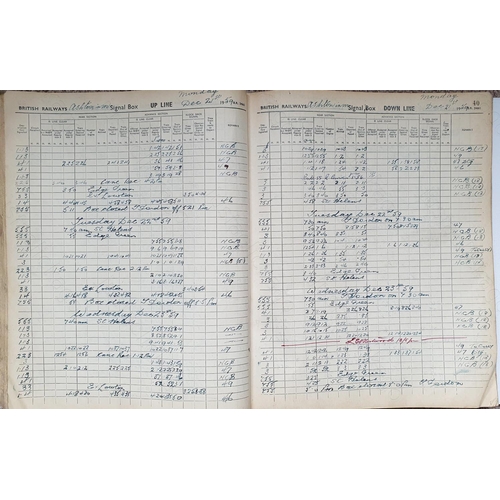 315 - Railway. Paper Railwayana. A signal box register from Ashton-in-Makerfield (Wigan), a former St Hele... 