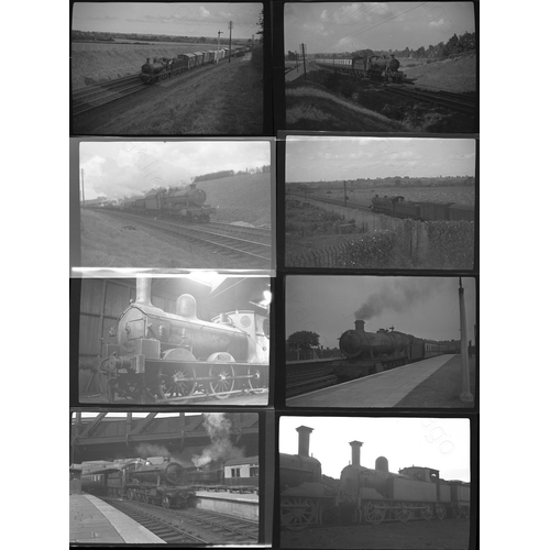 353 - Railway. Post grouping. A collection of approx. 52 x medium format, mixed quality, black and white n... 