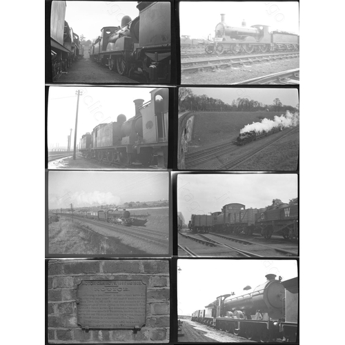 354 - Railway. Post grouping. A collection of approx. 54 x medium format, mixed quality, black and white n... 