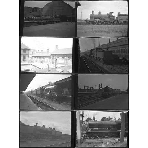 354 - Railway. Post grouping. A collection of approx. 54 x medium format, mixed quality, black and white n... 