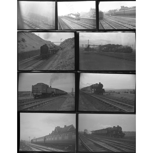 356 - Railway. B.R. Steam and Industrial Steam. A collection of approx. 56 x medium format, black and whit... 