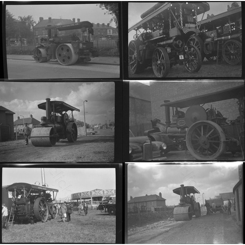 357 - Traction Engines. A small selection of just 6 x medium format, black and white negatives, plus 3 dif... 