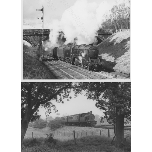 361 - Railway. B.R. Steam. A small assortment of approx. 49, black and white print enlargements, most bein... 