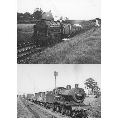 361 - Railway. B.R. Steam. A small assortment of approx. 49, black and white print enlargements, most bein... 