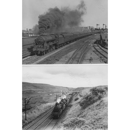 361 - Railway. B.R. Steam. A small assortment of approx. 49, black and white print enlargements, most bein... 