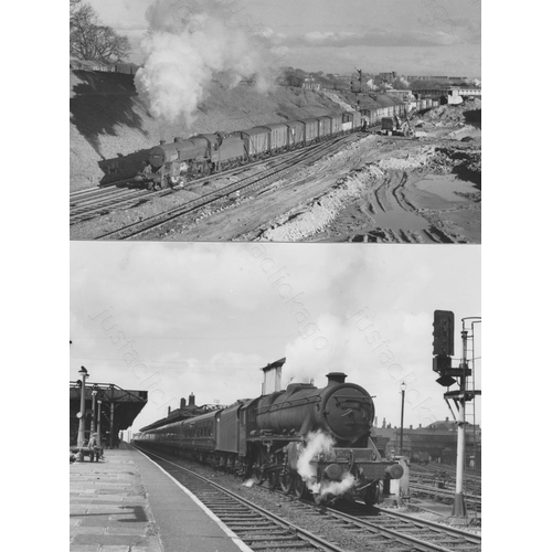 361 - Railway. B.R. Steam. A small assortment of approx. 49, black and white print enlargements, most bein... 