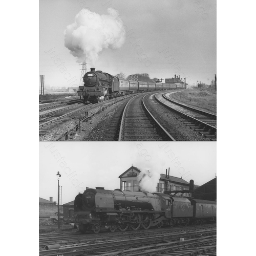 361 - Railway. B.R. Steam. A small assortment of approx. 49, black and white print enlargements, most bein... 