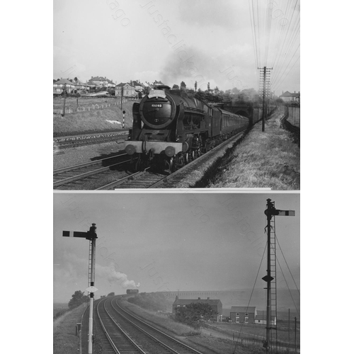 361 - Railway. B.R. Steam. A small assortment of approx. 49, black and white print enlargements, most bein... 