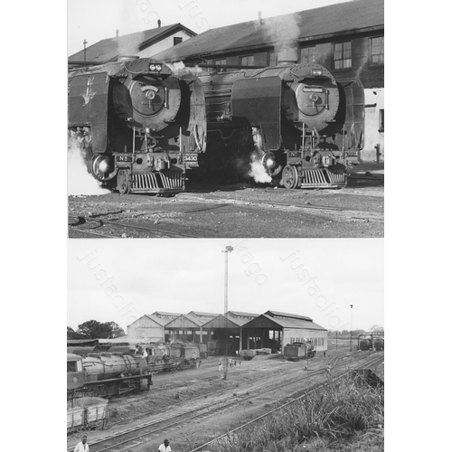 362 - Railway. Overseas Steam - SOUTH AFRICA. A small assortment of approx. 27, black and white print enla... 