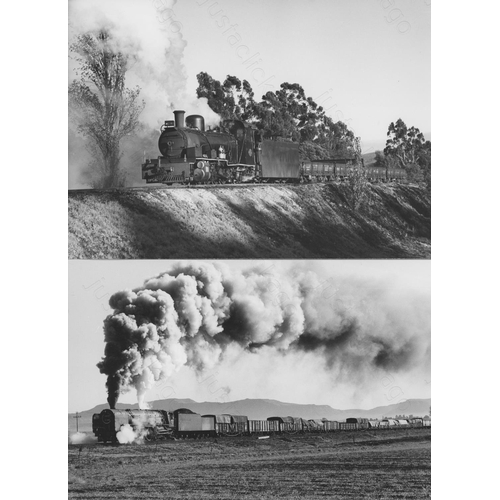 362 - Railway. Overseas Steam - SOUTH AFRICA. A small assortment of approx. 27, black and white print enla... 