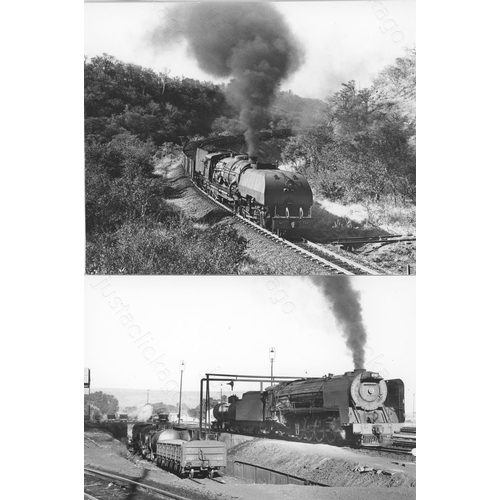 362 - Railway. Overseas Steam - SOUTH AFRICA. A small assortment of approx. 27, black and white print enla... 