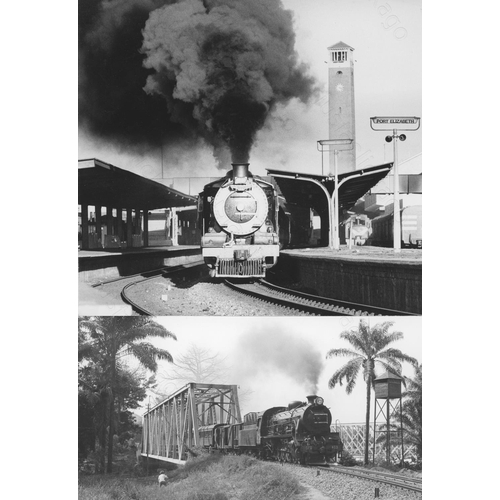 362 - Railway. Overseas Steam - SOUTH AFRICA. A small assortment of approx. 27, black and white print enla... 