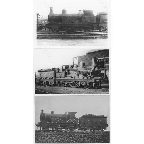 425 - Railway. Pre-Grouping Locomotives. A collection of approx. 100, postcard size, black and white print... 