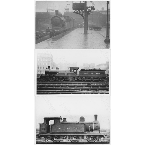 425 - Railway. Pre-Grouping Locomotives. A collection of approx. 100, postcard size, black and white print... 