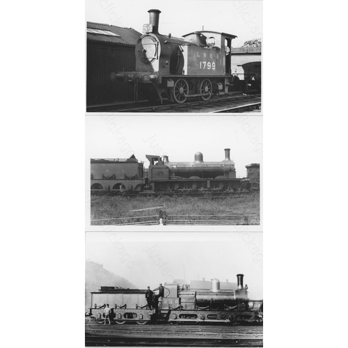 425 - Railway. Pre-Grouping Locomotives. A collection of approx. 100, postcard size, black and white print... 