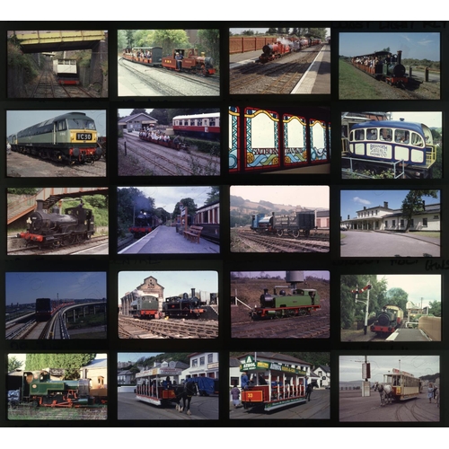 454 - Railway. Heritage Railways. A slipcase slide album with approx. 390 x 35mm, colour slides, on mixed ... 