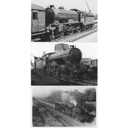 463 - Railway. Ex LNER/BR Steam. A box of Approx. 700, black and white, postcard size prints. The prints a... 