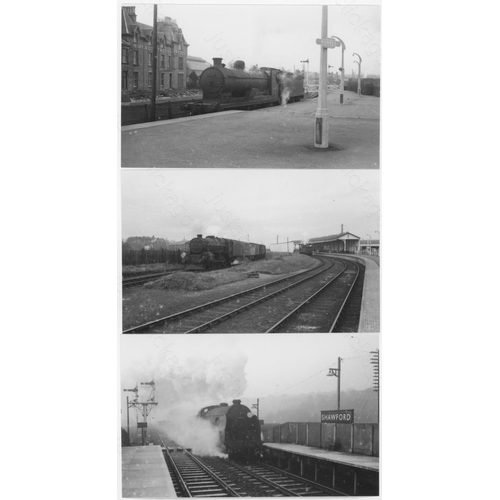 466 - Railway. B.R. Steam. A box of Approx. 800, black and white, postcard size prints. The prints feature... 