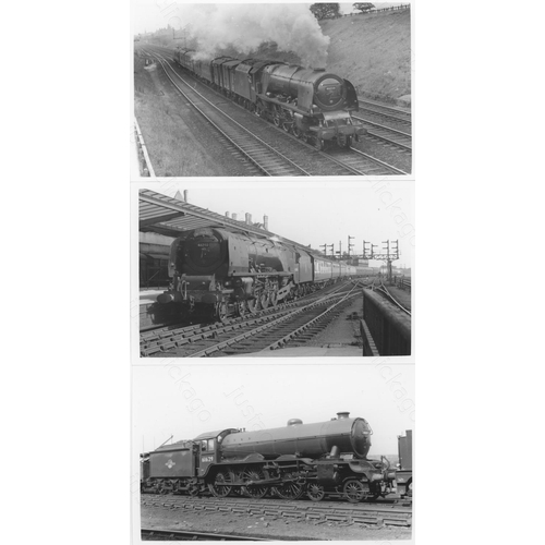 467 - Railway. B.R. Steam. A box of Approx. 800, black and white, postcard size prints. Some of the prints... 