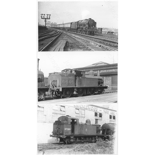 467 - Railway. B.R. Steam. A box of Approx. 800, black and white, postcard size prints. Some of the prints... 