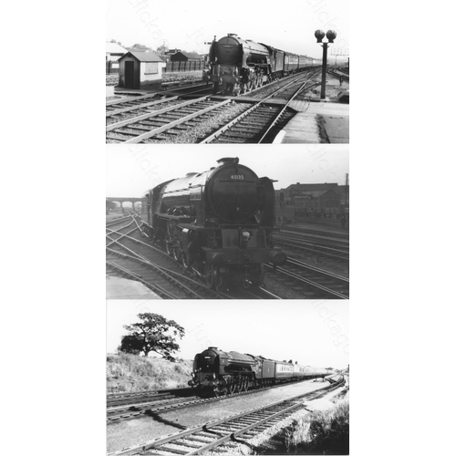 468 - Railway. B.R. Steam and some diesels. A box of Approx. 700, black and white, postcard size prints. S... 