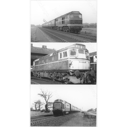 468 - Railway. B.R. Steam and some diesels. A box of Approx. 700, black and white, postcard size prints. S... 