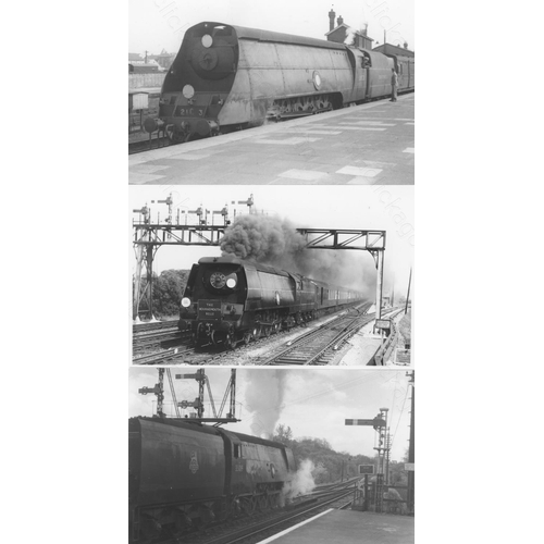 469 - Railway. B.R. Steam. A box of Approx. 800, black and white, postcard size prints. Several of the pri... 