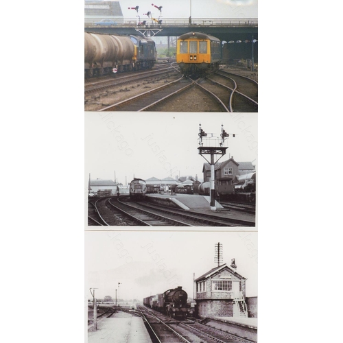 472 - Railway. Modern Traction. Two shoe boxes full of approx. 1200+, colour and black and white prints, m... 