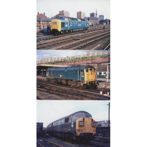 472 - Railway. Modern Traction. Two shoe boxes full of approx. 1200+, colour and black and white prints, m... 