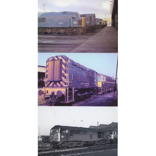 472 - Railway. Modern Traction. Two shoe boxes full of approx. 1200+, colour and black and white prints, m... 