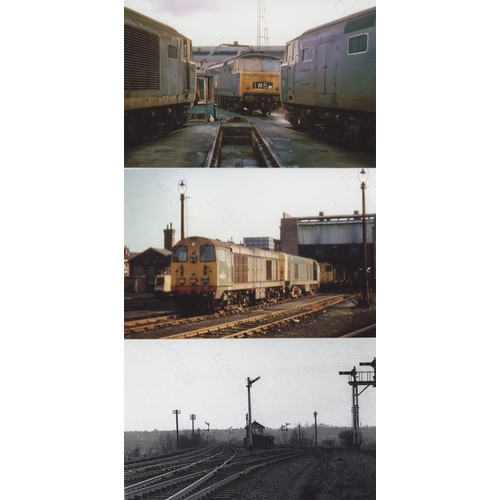 472 - Railway. Modern Traction. Two shoe boxes full of approx. 1200+, colour and black and white prints, m... 