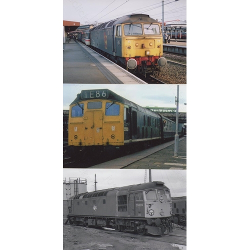 472 - Railway. Modern Traction. Two shoe boxes full of approx. 1200+, colour and black and white prints, m... 