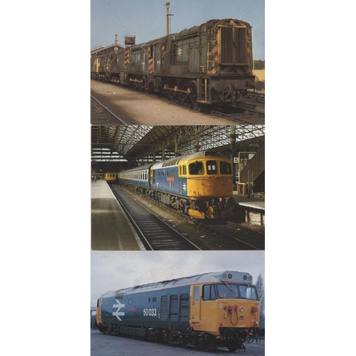 472 - Railway. Modern Traction. Two shoe boxes full of approx. 1200+, colour and black and white prints, m... 