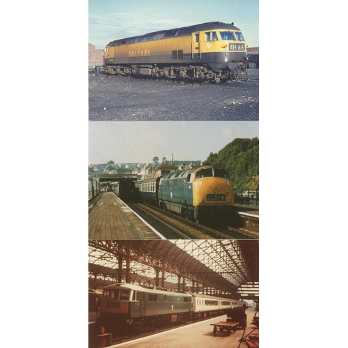 472 - Railway. Modern Traction. Two shoe boxes full of approx. 1200+, colour and black and white prints, m... 