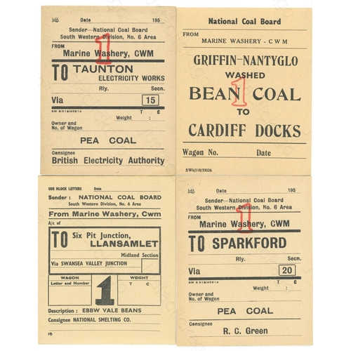 474 - Railway. Paper Railwayana. A small assortment of 27 unused wagon labels. There are 9 different label... 