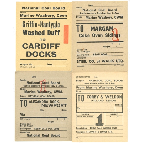 474 - Railway. Paper Railwayana. A small assortment of 27 unused wagon labels. There are 9 different label... 