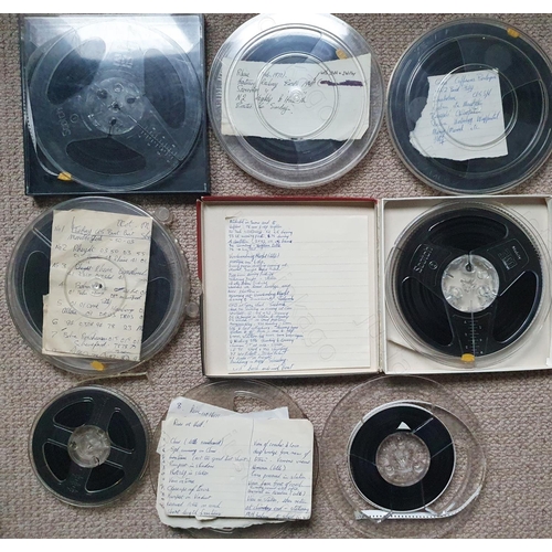 482 - Railway. Cine Film-Overseas and BR Steam. Eight reels of 8mm colour or black and white cine film, in... 