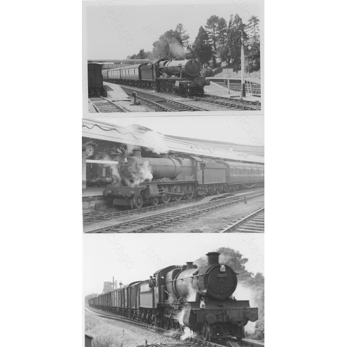 485 - Railway. Ex G.W.R. Locomotives-Named and Unnamed. A superb collection of commercial black and white ... 