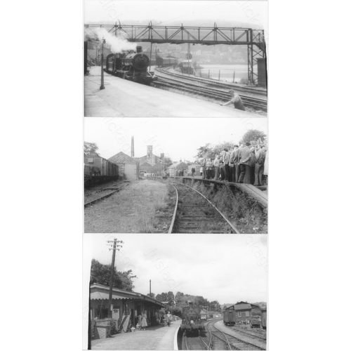 488 - Railway. Infrastructure - stations. A shoebox of approx. 500, mainly black and white, postcard size ... 