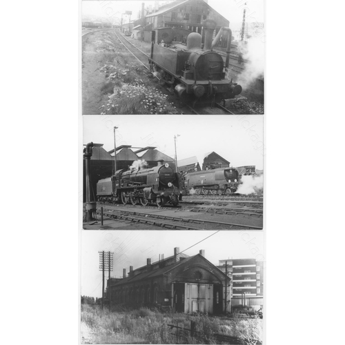 489 - Railway. Infrastructure - sheds. A shoebox of approx. 500, mainly black and white, postcard size pri... 