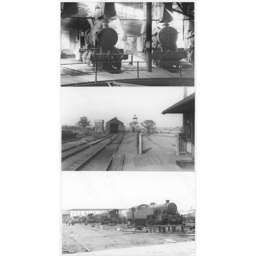 489 - Railway. Infrastructure - sheds. A shoebox of approx. 500, mainly black and white, postcard size pri... 