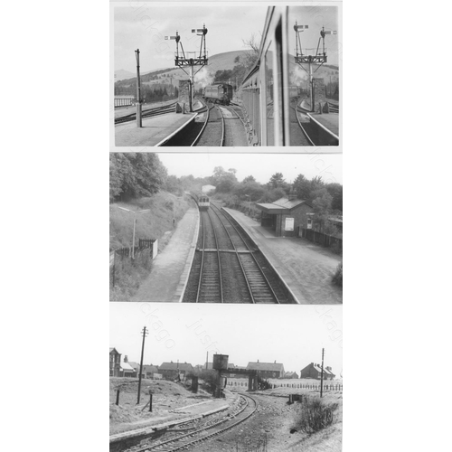 490 - Railway. Infrastructure - stations. A shoebox of approx. 500, mainly black and white, postcard size ... 