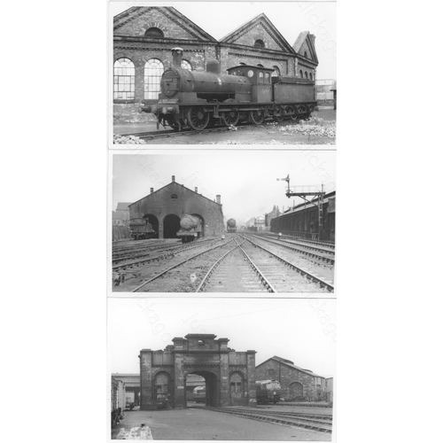 491 - Railway. Infrastructure - sheds. A shoebox of approx. 500, mainly black and white, postcard size pri... 