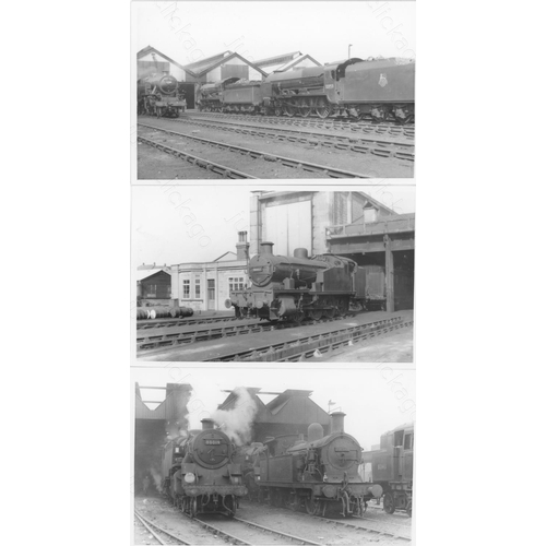 491 - Railway. Infrastructure - sheds. A shoebox of approx. 500, mainly black and white, postcard size pri... 