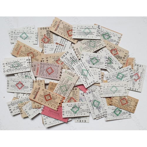 493 - Railway. Platform Tickets. A collection of approx. 100, BR platform tickets, with some closed statio... 