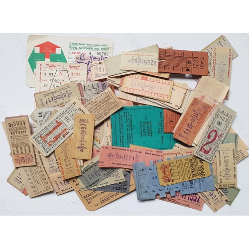 494 - U.K. Bus Tickets. A small box of approx. 200 paper bus tickets with operators noted from the South W... 